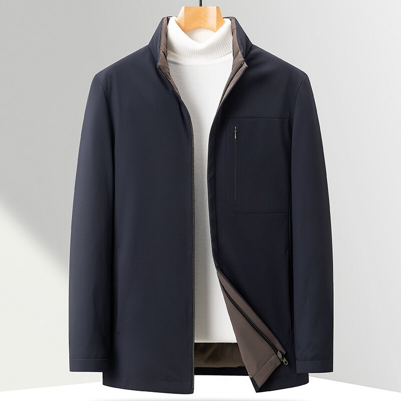 New Down Jacket Men's Lightweight Warm Middle-aged Casual Winter Collar Duck Down Jacket Short Cold-proof Jacket for Men