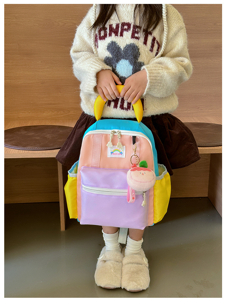 New Kindergarten Backpack Children's Primary School Grade One Boys And Girls Ultra-Light Backpack Spine Protection Travel Backpack display picture 25