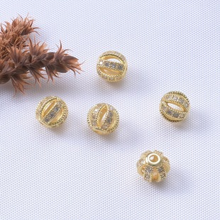 18K����ɫ�Ϲ���΢��ʯ�U����������diy�����Ʒ�����������