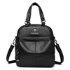 Capacious universal fashionable backpack, one-shoulder bag, genuine leather