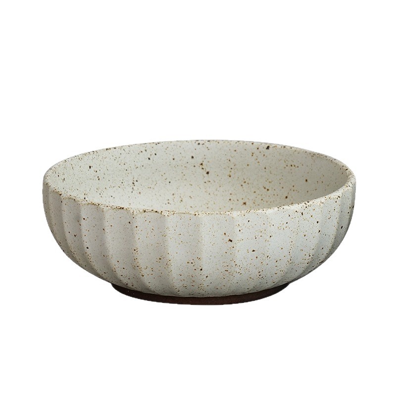 Cuenco de arroz de cerámica retro creativo de estilo japonés hecho a mano viejo cuenco de sopa cuenco de ramen cuenco de ensalada de postre de cerámica