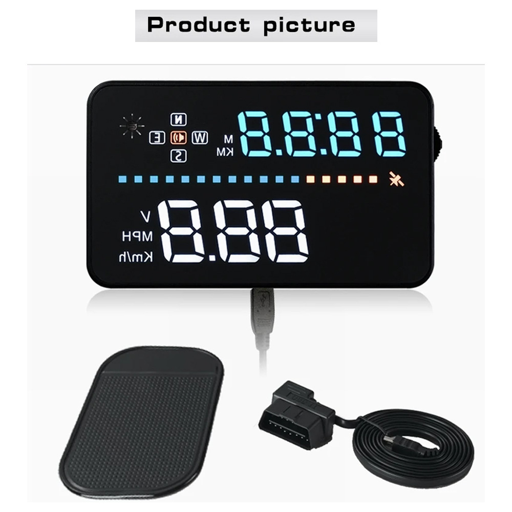 A3 3.5inch Car Hud Head-Up Display Projector Gps Speedometer Obd2 Car Speed Warning