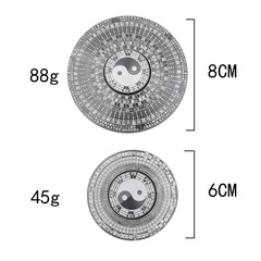Alloy Nine Palaces Zhouyi Tai Chi Bagua Fingertip Gyro Feng Shui Compass Finger Gyro Metal Decompression Toy Wholesale