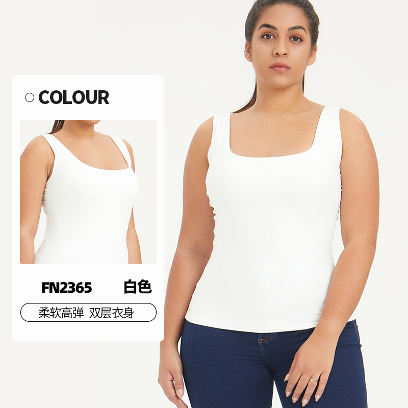 Nuevo cross-border yoga nube camiseta suave mujer U cuello sin mangas doble elástica delgada chaleco de fitness elástico