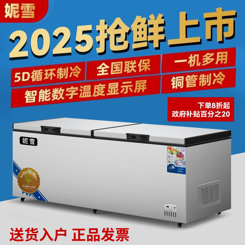 Nixue Household Large Freezer Commercial Freezer Freezer Energy Saving Horizontal Single Temperature Double Temperature Refrigerator Fresh-keeping Cabinet
