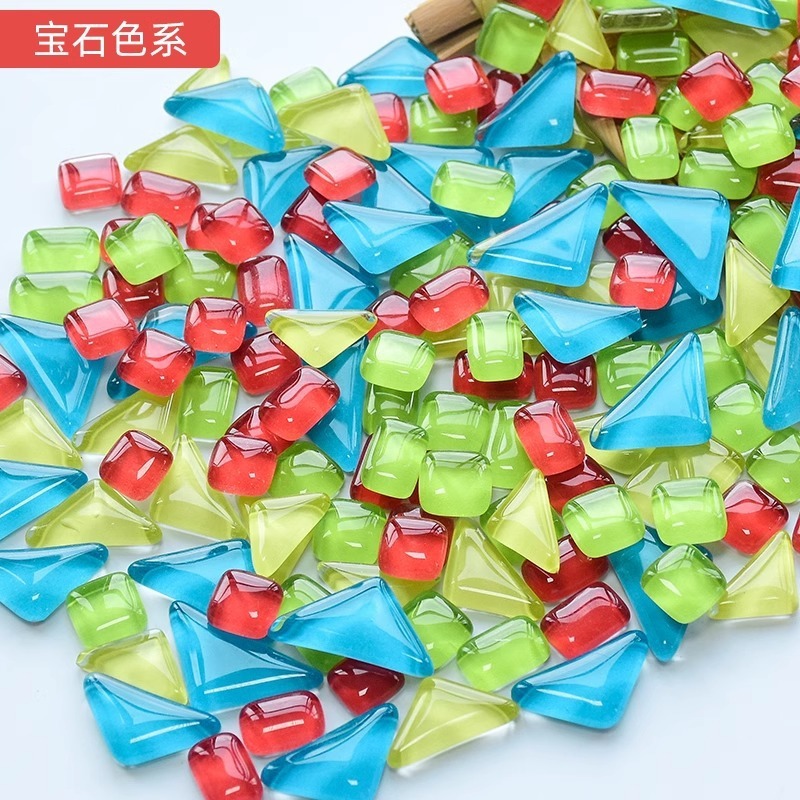 200克diy多元闪粉马赛克集合水晶自由石玻璃儿童手工材料颗粒|undefined