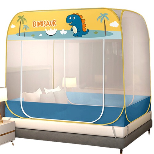 New Product Large Top Free Installation Mosquito Net Yurt with Double Doors Anti-Drop Bed Foldable Encrypted Anti-Mosquito Bed Curtain