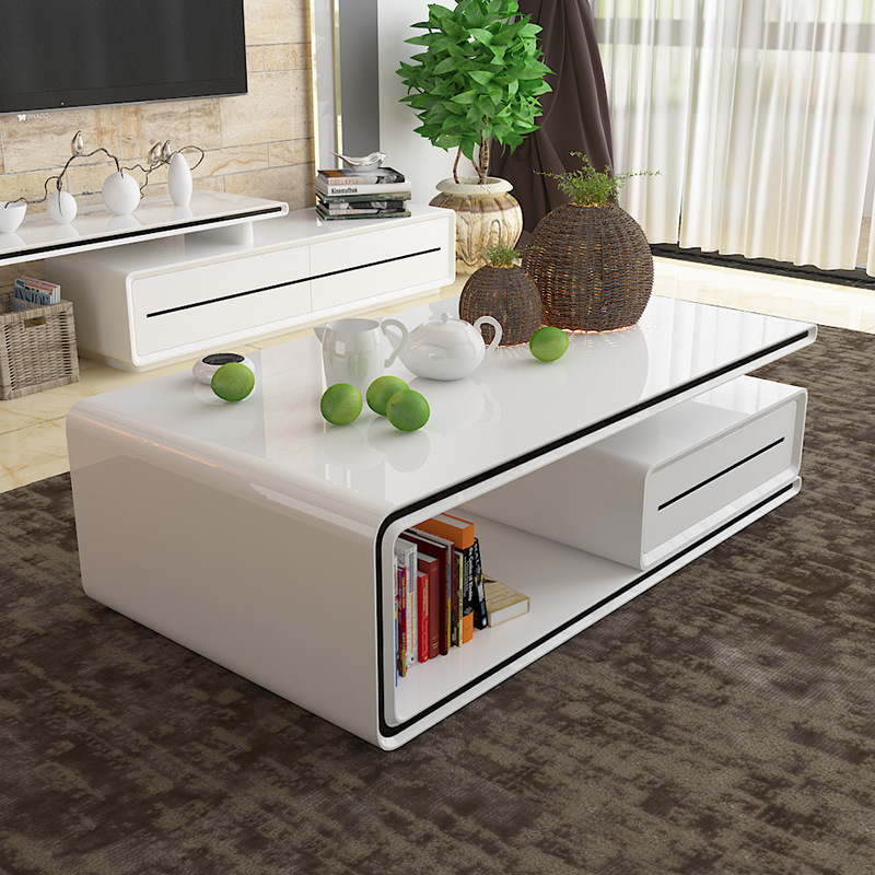 Sala de estar mesa de café TV gabinete combinación retráctil visual gabinete pintura piso gabinete placa vidrio templado armario OFERTA ESPECIAL