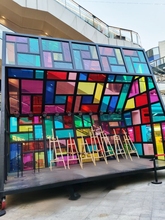 ♔彩色玻璃纸贴膜透明透光装饰婚庆手工环创防晒隔热幻彩炫彩镭射