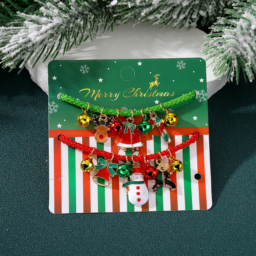 Kerst bedelarmband met rendier en kerstman voor dames_voghion.com