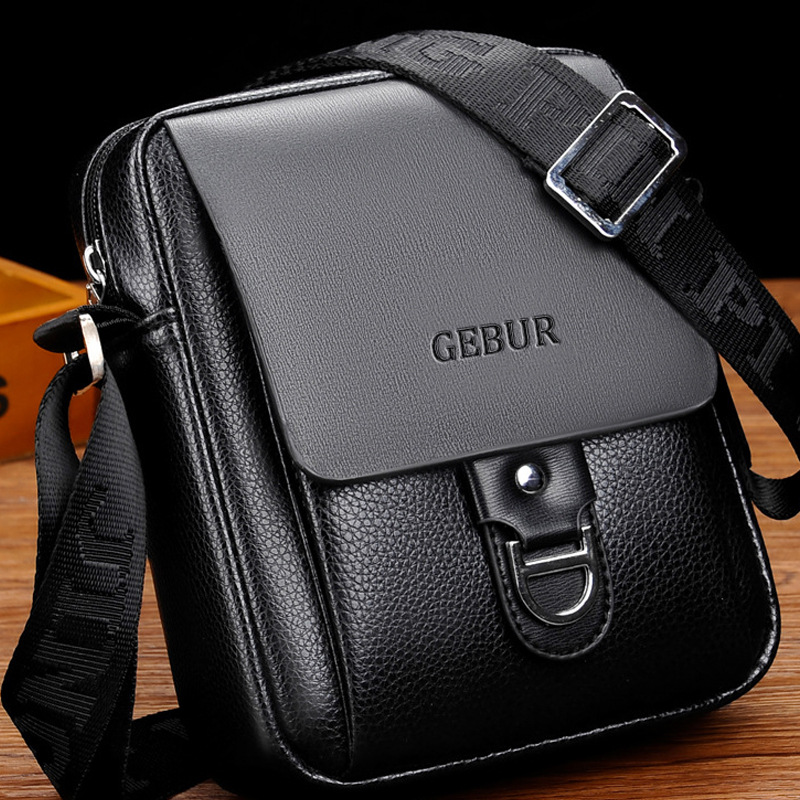 Men's Casual Crossbody Shoulder Bag, Versatile Leather Messenger_voghion.com
