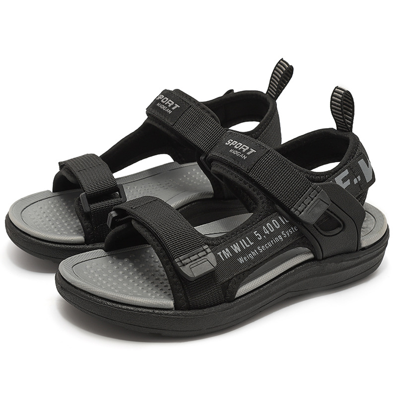 Fábrica al por mayor de sandalias para niños, sandalias de verano para niños, zapatos de playa antideslizantes para niños grandes, sandalias de suela suave para niños, comercio exterior