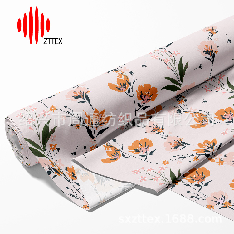 ZTTEX 包工包料 田园风 欧美直供 色丁印花复合布