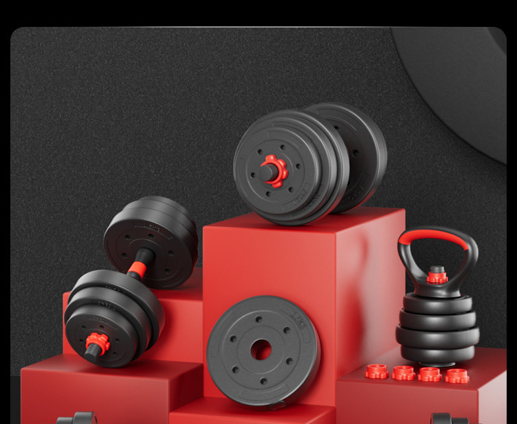 Hanteln für Herren und Damen, verstellbare Gewichte, Trainingsequipment für Fitness zu Hause, Kettlebell und Langhantel, kombiniertes Heimtraining-Set für Schlafsaal, 40 kg