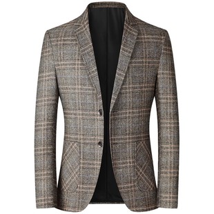 Men's Casual Blazer Jacket Spring Thin Middle-Aged Single Suit Top Casual Dad Outfit Bulk Sale