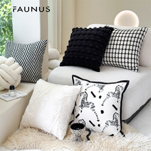 ins风斑马小香风轻奢高级感中古靠枕沙发抱枕套沙发靠垫抱枕