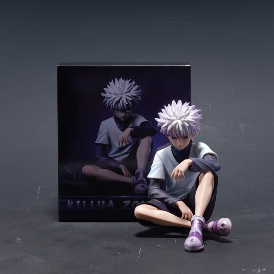 Full-time Hunter Animation Surrounding Statue Sitting Posture Qixiaojie GK Hand-held Secondary Yuan Desktop Ornaments Tide Play Model