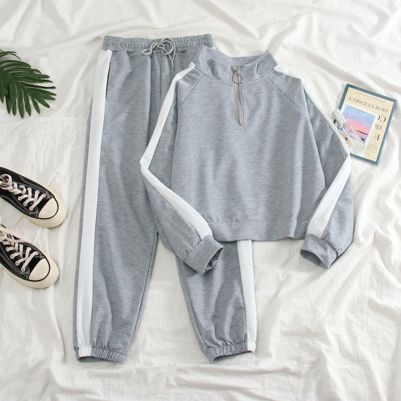 Casual Sports Suit for Women 2025 New Early Autumn K-Style Trendy Student Loose Small Fashionable Two-Piece Set