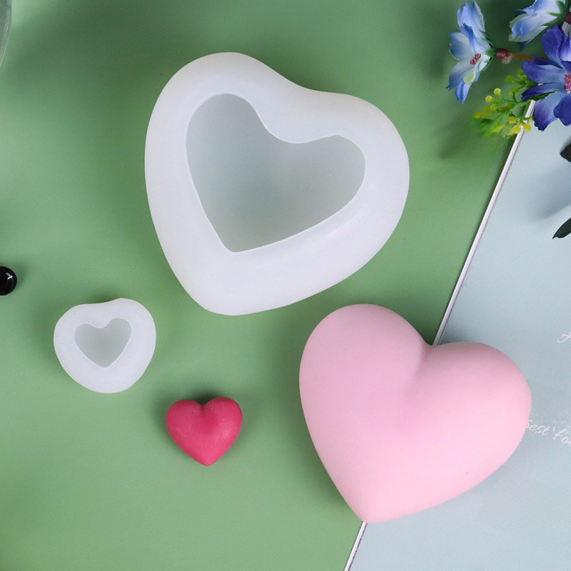 Heart-shaped silicone molds for love chocolate, handmade soap, mousse cake, Western-style desserts, baking, silicone aromatherapy candle molds