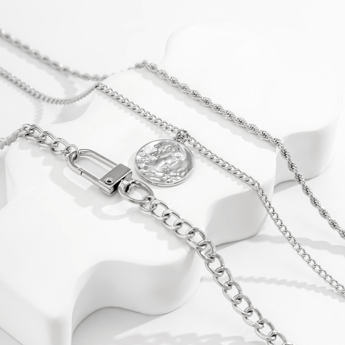 Fashion Solid Color Alloy Menu0027S Layered Necklaces 1 Piece