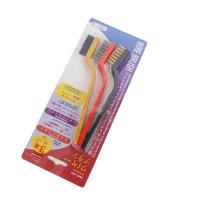 Fábrica directa 7 pulgadas mini limpieza derusting industrial alambre de acero cepillo de dientes alambre de acero inoxidable Alambre de nylon alambre de cobre Wenwan cepillo