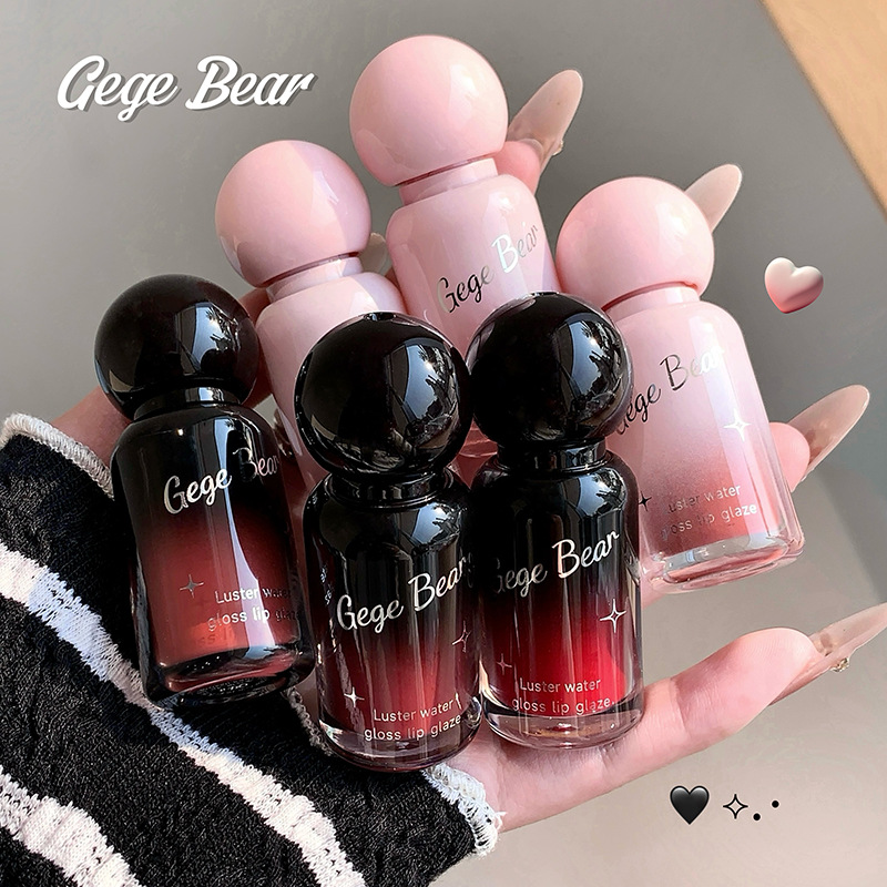 Gegebear Qingxin Water Light Lip Glaze Hidratante Dudu Lip Reproducción de color Brillo de labios blanco Primavera y verano Brillo de labios transfronterizo femenino