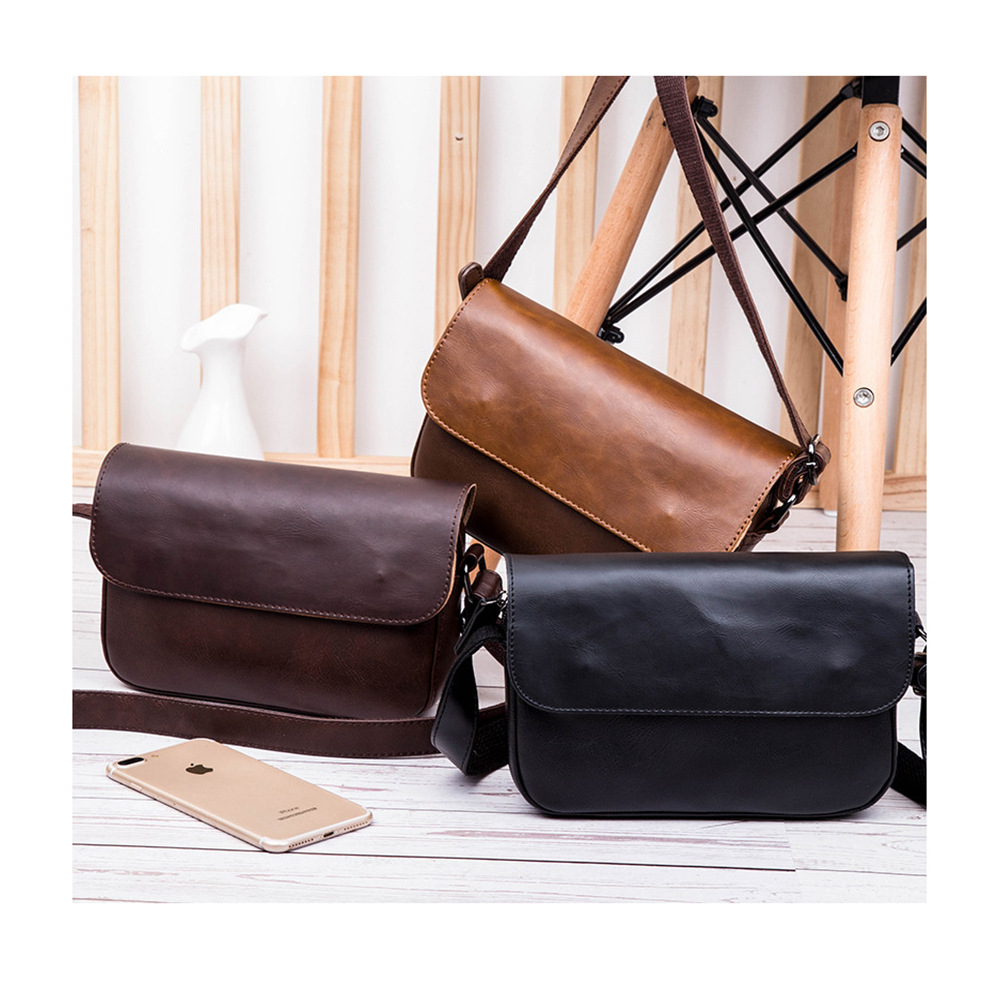 New men's two-tone shoulder bag, Japanese and Korean style crossbody bag, street style backpack for students, personalized bag wholesale