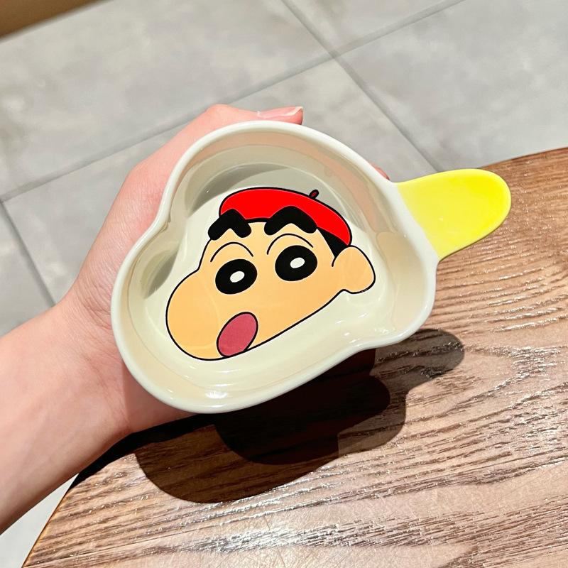見た目もかわいいクレヨンしんちゃん陶器ディップソーサー家庭用調味料ソーサー味ソーサー醤油酢ソーサー鍋小皿|undefined
