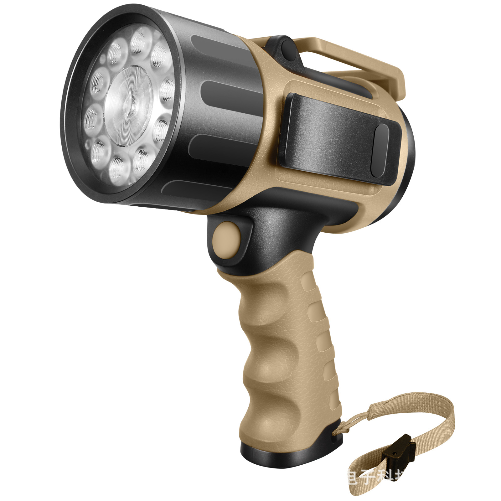 Amazon Q411 Gun-Style Flashlight for Export, High-Intensity Handheld Searchlight with Adjustable High and Low Beam, Focusing and Spreading Light