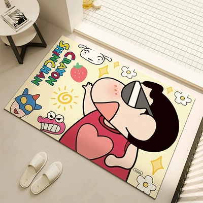 Avtomobil döşəmə paspasları – Toilet Door Absorbent Non-Slip Quick-Drying - love-shin-chan-4060cm-new-diatom-mud