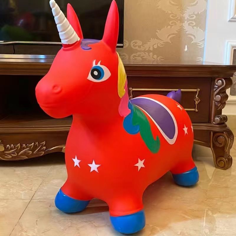 儿童玩具弹力加厚玩具充气小马儿童玩具静音跳跳马骑马橡胶独角兽|undefined