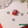 Metal Christmas diamond accessory for manicure, suitable for import, with snowflakes, wholesale