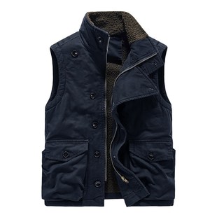 Middle-aged and elderly men's waistcoat wearing fishing spring and autumn multi-pocket waistcoat photography vest father's cotton waistcoat