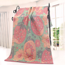 浴巾三层成人情侣海边游泳裹巾薄款浴巾160长卡通图案沙滩巾代发