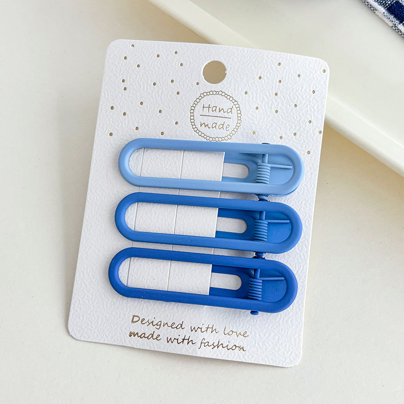 Pinza para el cabello de dopamina sin costuras de color caramelo clip lateral femenino flequillo clip para el cabello roto tocado clip de pico de pato y2k horquilla de una palabra