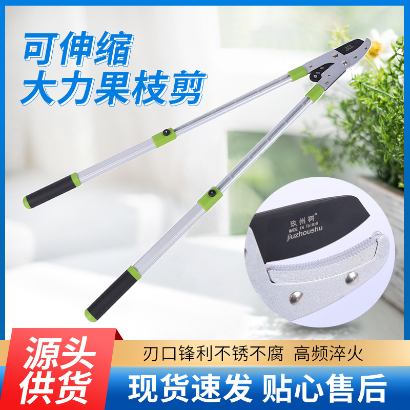 批发可伸缩大力果枝剪园林工具粗枝剪好用弯头修枝剪果树加长树枝
