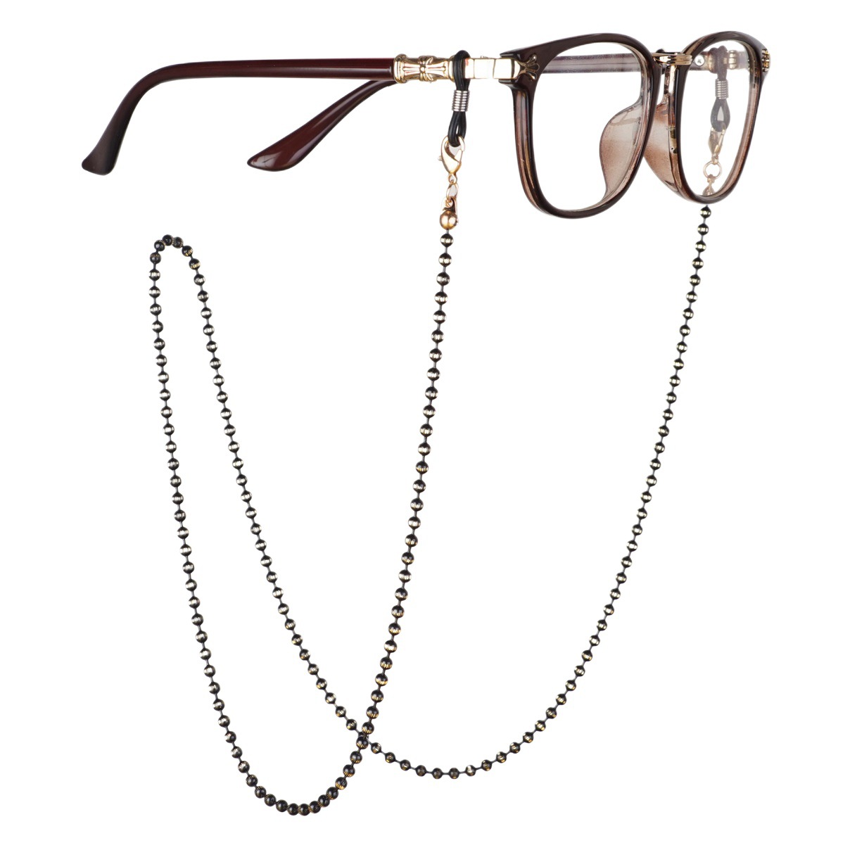 Glasses Chain Women's Halter Fashion Sunglasses Hanging Chain Metal Chain Bead Chain Scraped Bead Sunglasses Glasses Chain Hanging Chain