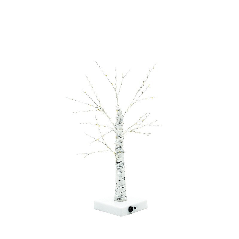 Iluminación LED simulación abedul blanco luz de alambre de cobre atmósfera de año nuevo árbol luminoso vacaciones paisaje luces decorativas luces de árbol de Navidad