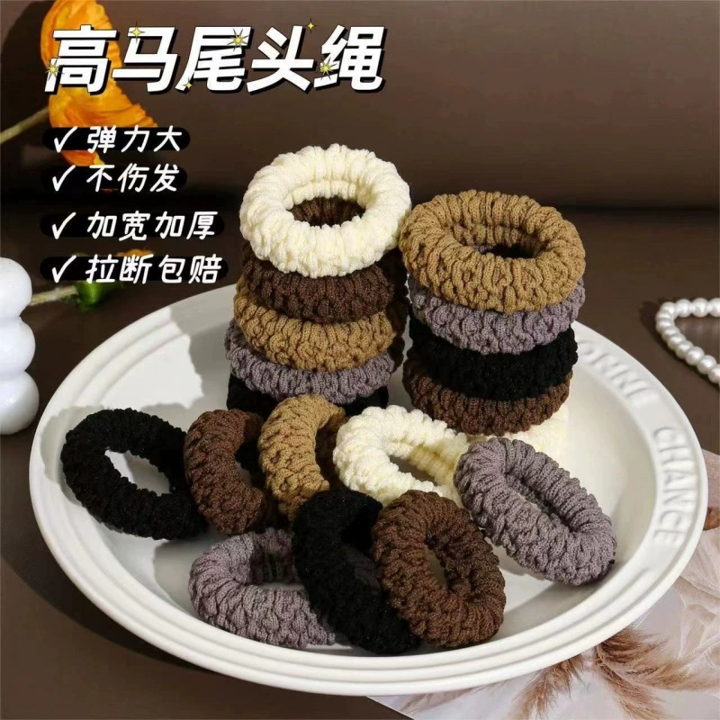 Шнур для волос для завязывания волос, высокоэластичный и прочный шнур для волос для женщин, утолщенная и не вредная резинка для волос, новый головной убор с резинкой 2025 года.