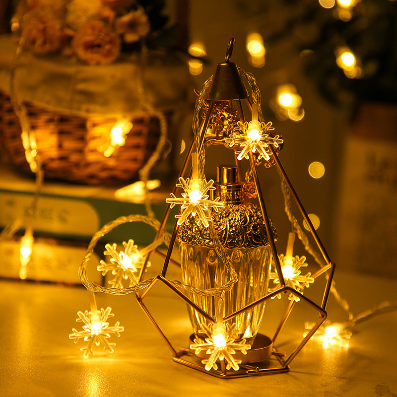 メーカー直販クロスボーダー熱売led雪花灯串クリスマス祝日装飾灯屋外防水リモコン灯串|undefined