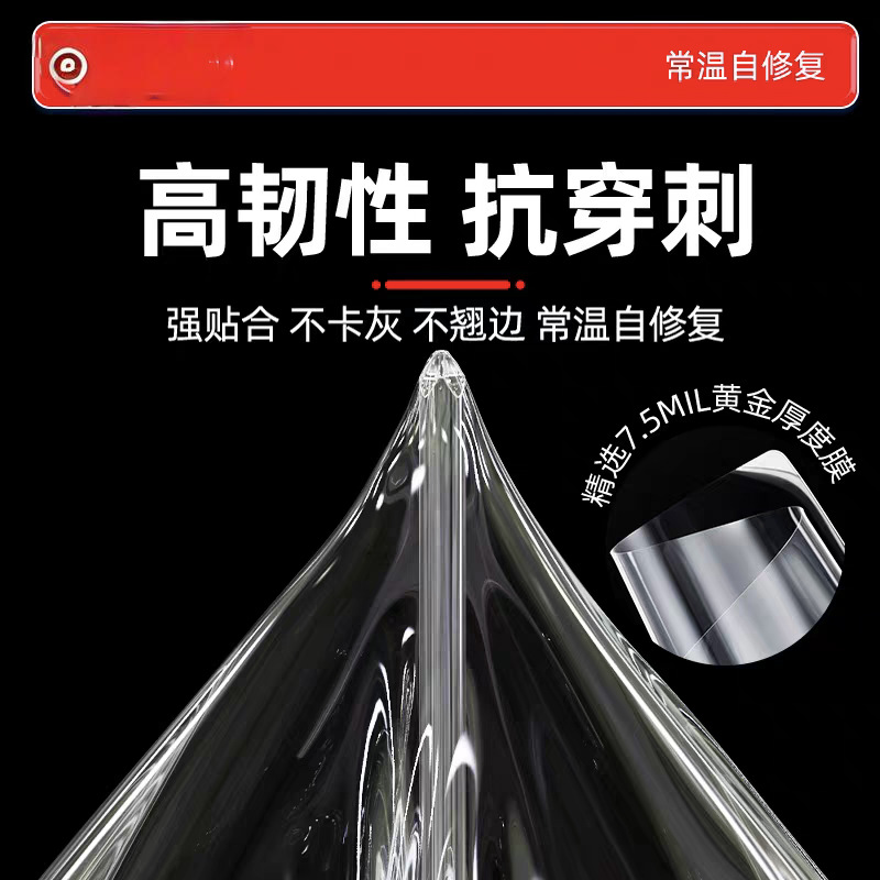 Suitable for Tesla's New Version of Model Y Blackened Headlight Film Car Lights Taillights Car Color Changing Tpu Film Black Warrior