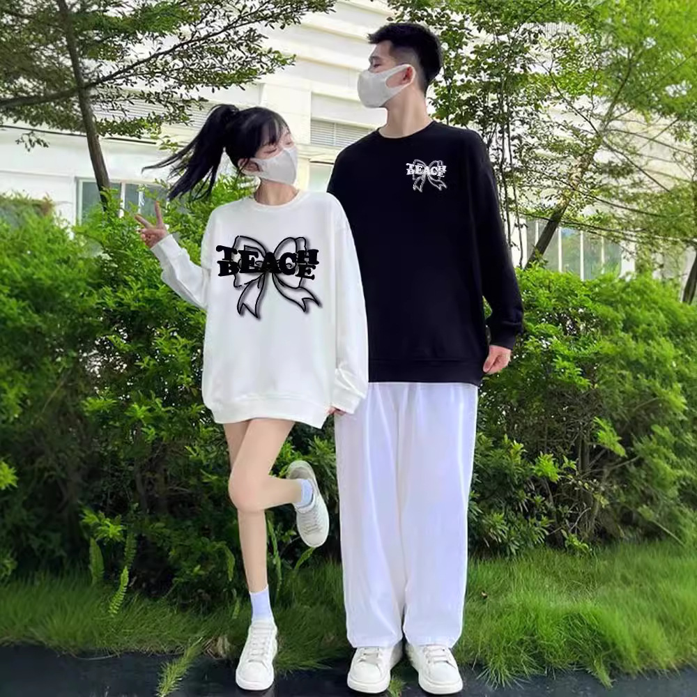 초가을 연인 의류 코튼 코트 2024 새로운 가을과 겨울 슈퍼 화재 조수 브랜드 고급 세트 코트