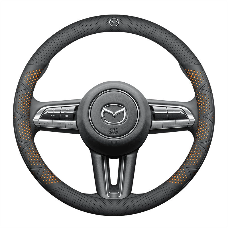 Подходящий чехол на рулевое колесо из кожи для Mazda 3 Angkisla CX50 line, а также CX4 CX30EV Atzim 6