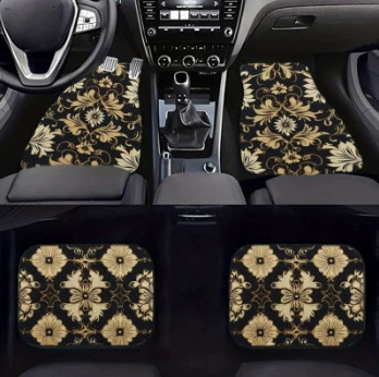 Avtomobil döşəmə paspasları – foot mat wholesale - flowers-33-44cm-two-pieces