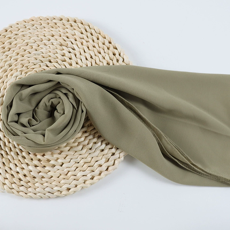 Шифоновый шарф (JJ SCARF) женский 70×180 см, 75D легкий длинный шарф с жемчужной фактурой