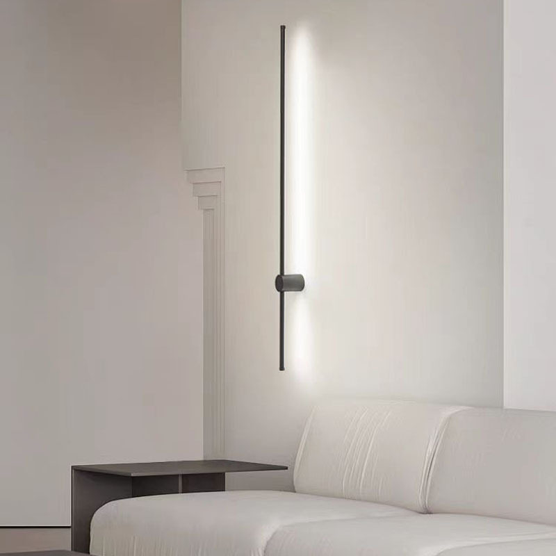 Rotación de lámpara de pared de lujo minimalista larga lámpara de pared de fondo de sala de estar moderna nórdica creativa cabecera de cama del dormitorio