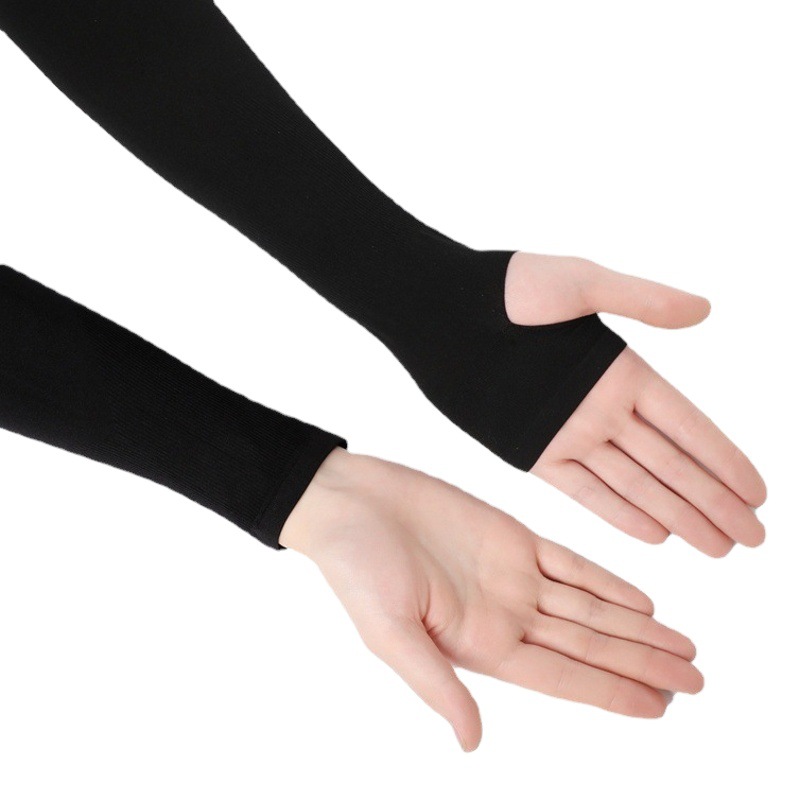 Summer unisex outdoor riding thin sunscreen ice sleeve female arm anti-ultraviolet ice silk sleeve Boxed Wholesale
