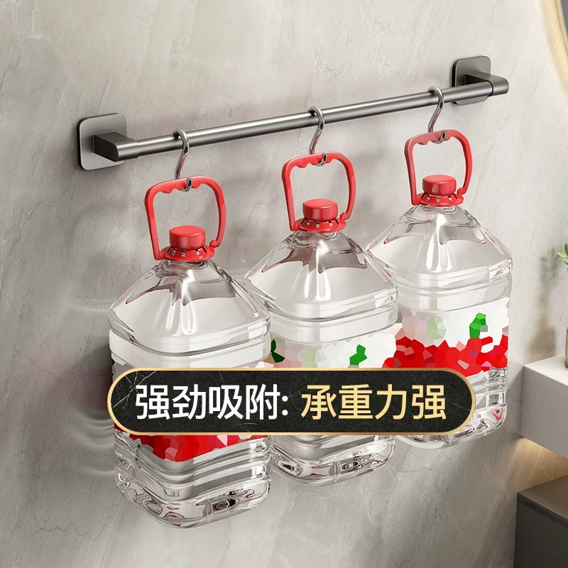 Bath towel, hanging rod, universal slippers, storage system
