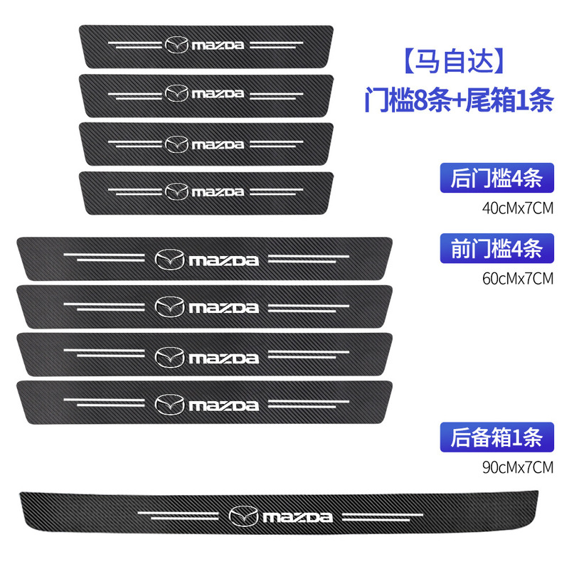 跨境汽车门槛条防踩防护条防刮蹭贴保护条车内装饰用品国潮卡通贴|undefined