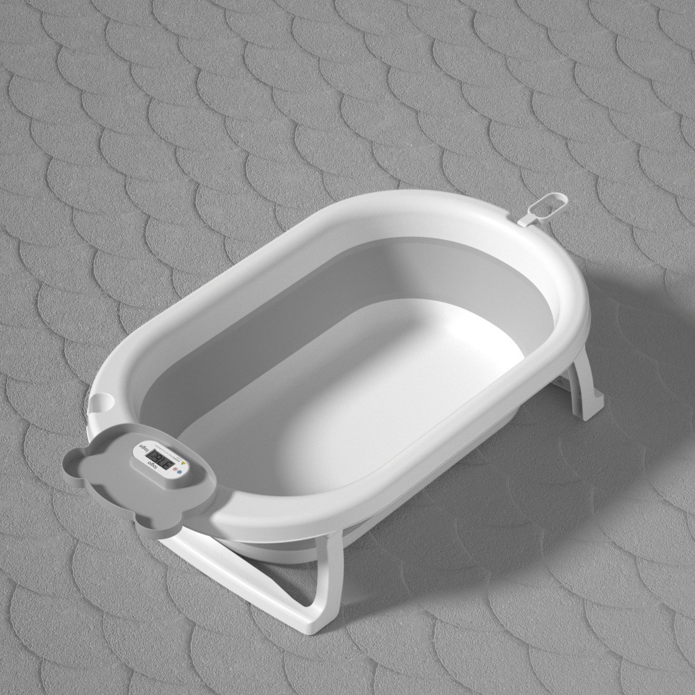 bañera para bebés bañera plegable para bebés se puede sentar y acostar bañera sensible a la temperatura grande artículos para niños recién nacidos
